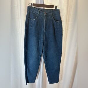 Vintage 80s Brittania High Waisted Pleated Tapered‎ Mom Jeans Size 12 EVC 490